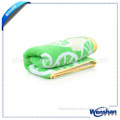 promotion organic cotton velvet pile face towel